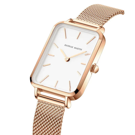 Montre Femme Rectangulaire photo cadran blanc
