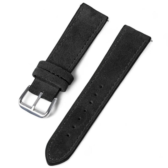 Bracelet montre daim noir