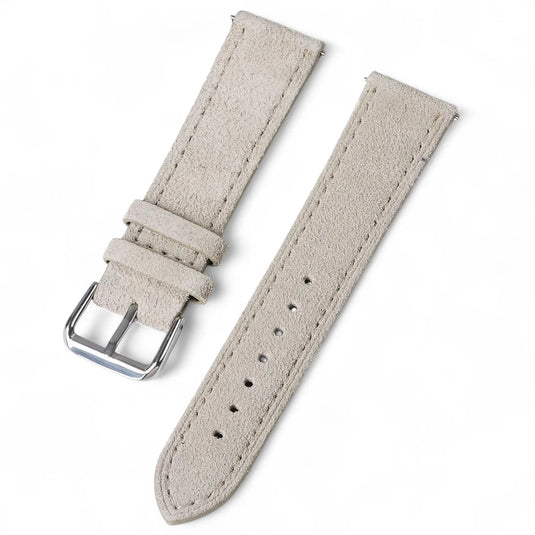 Bracelet montre daim beige