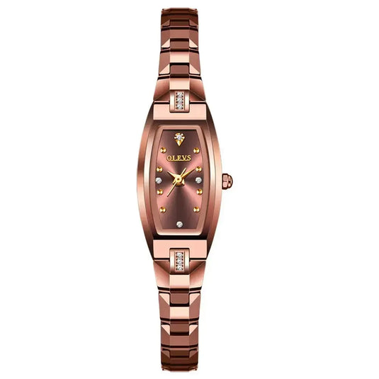 Montre bracelet femme couleur or rose