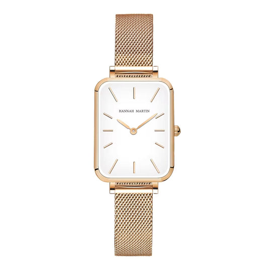 Montre Femme Rectangulaire cadran blanc
