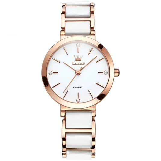 Montre femme céramique blanc