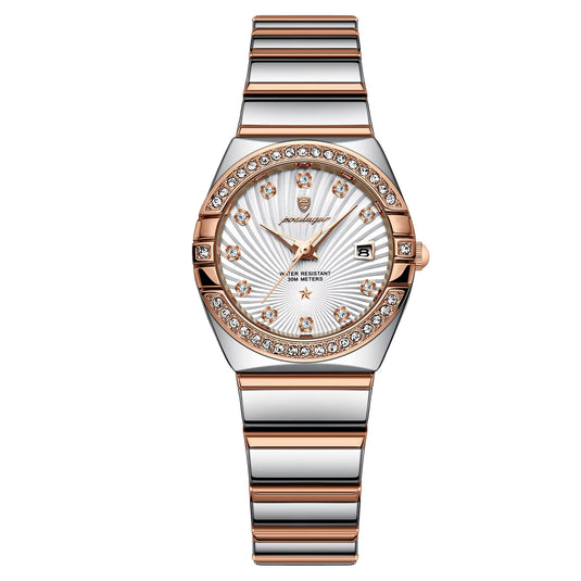 Montre Femme Bicolore cadran Blanc