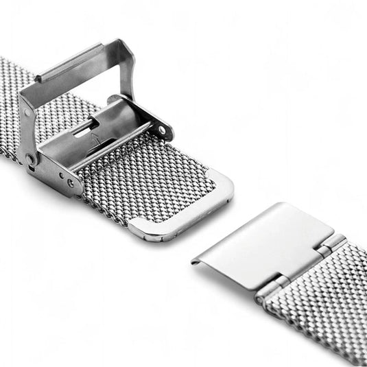 bracelet montre maille milanaise argent