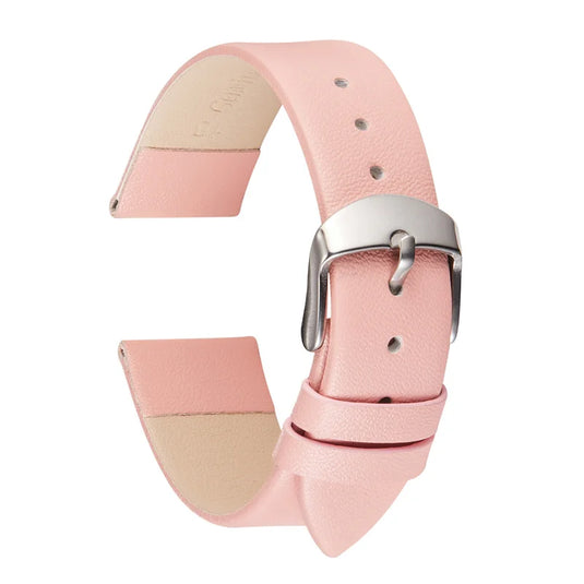 Bracelet montre cuir rose