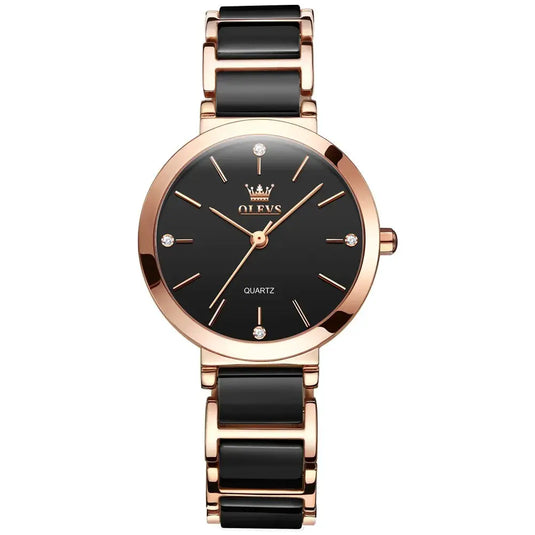 Montre femme céramique noir