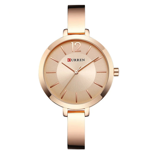 Montre Femme Bracelet Fin couleur or-rose