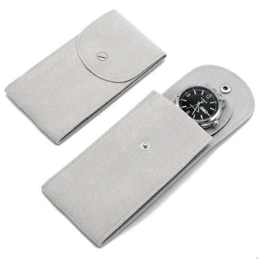 Pochette montre voyage gris