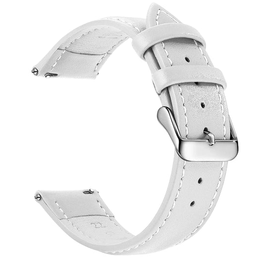 bracelet montre cuir à dégagement rapide blanc
