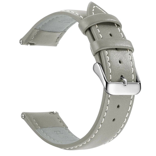 bracelet montre cuir à dégagement rapide gris