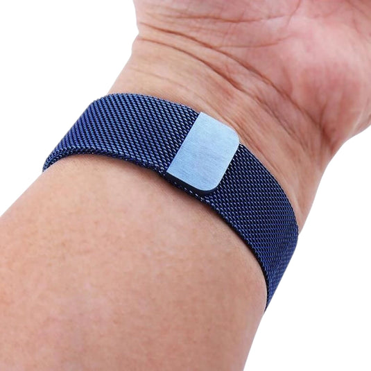 bracelet milanais magnétique bleu marine