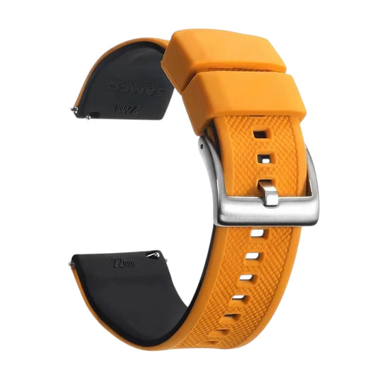 bracelet montre sport orange en silicone