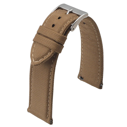 bracelet montre toile de voile marron