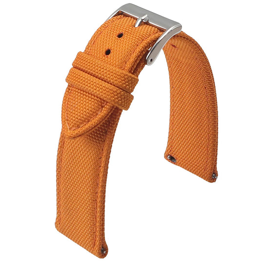 bracelet montre toile de voile orange