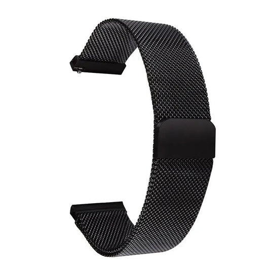 bracelet montre maille milanaise magnétique noir
