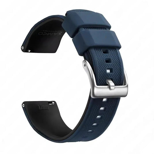 bracelet montre sport bleu marine en silicone
