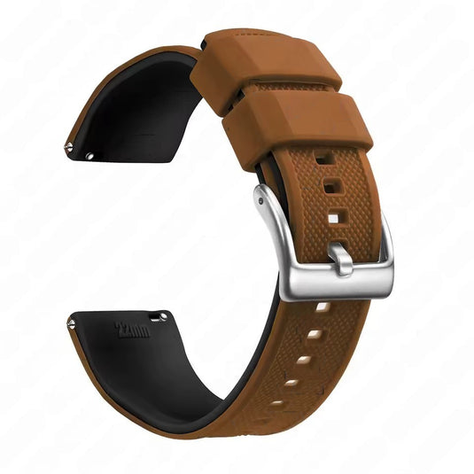 bracelet montre sport marron en silicone