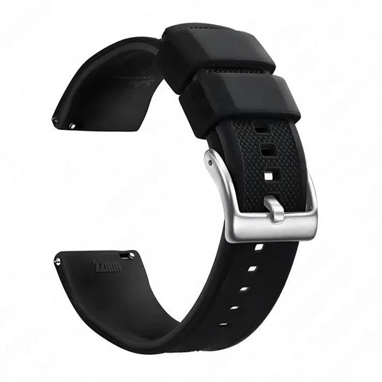 bracelet montre sport noir en silicone