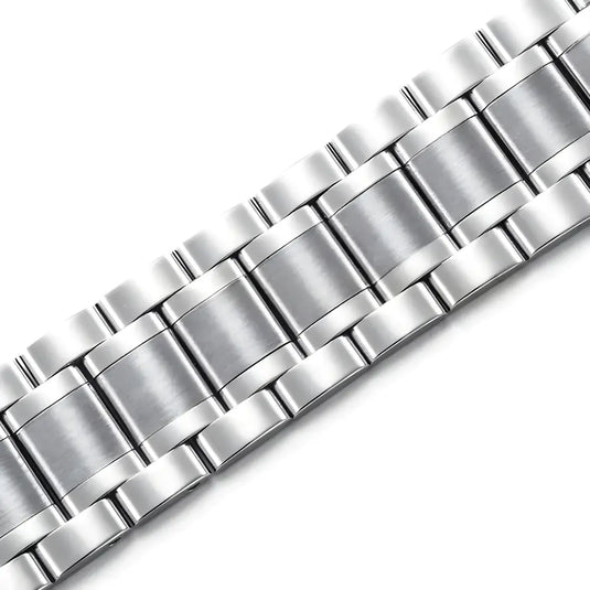 Bracelet montre acier inoxydable argent photo maillons bracelet
