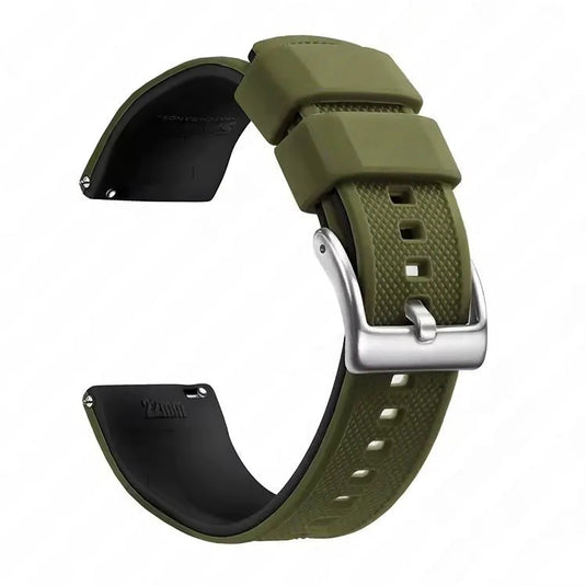 bracelet montre sport kaki en silicone