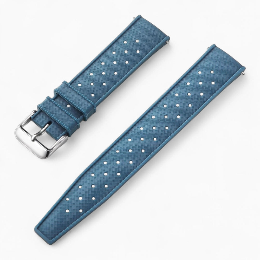 bracelet montre tropic caoutchouc fkm bleu océan