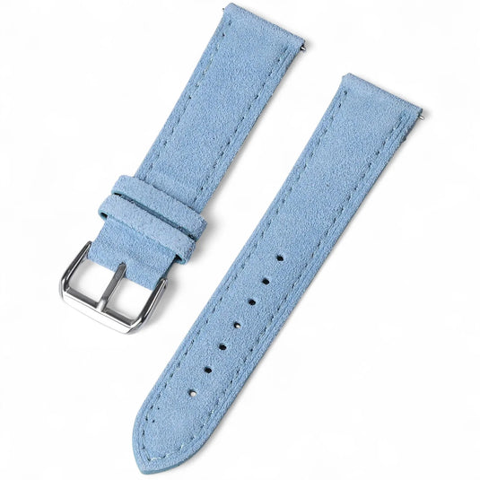 Bracelet montre daim bleu clair
