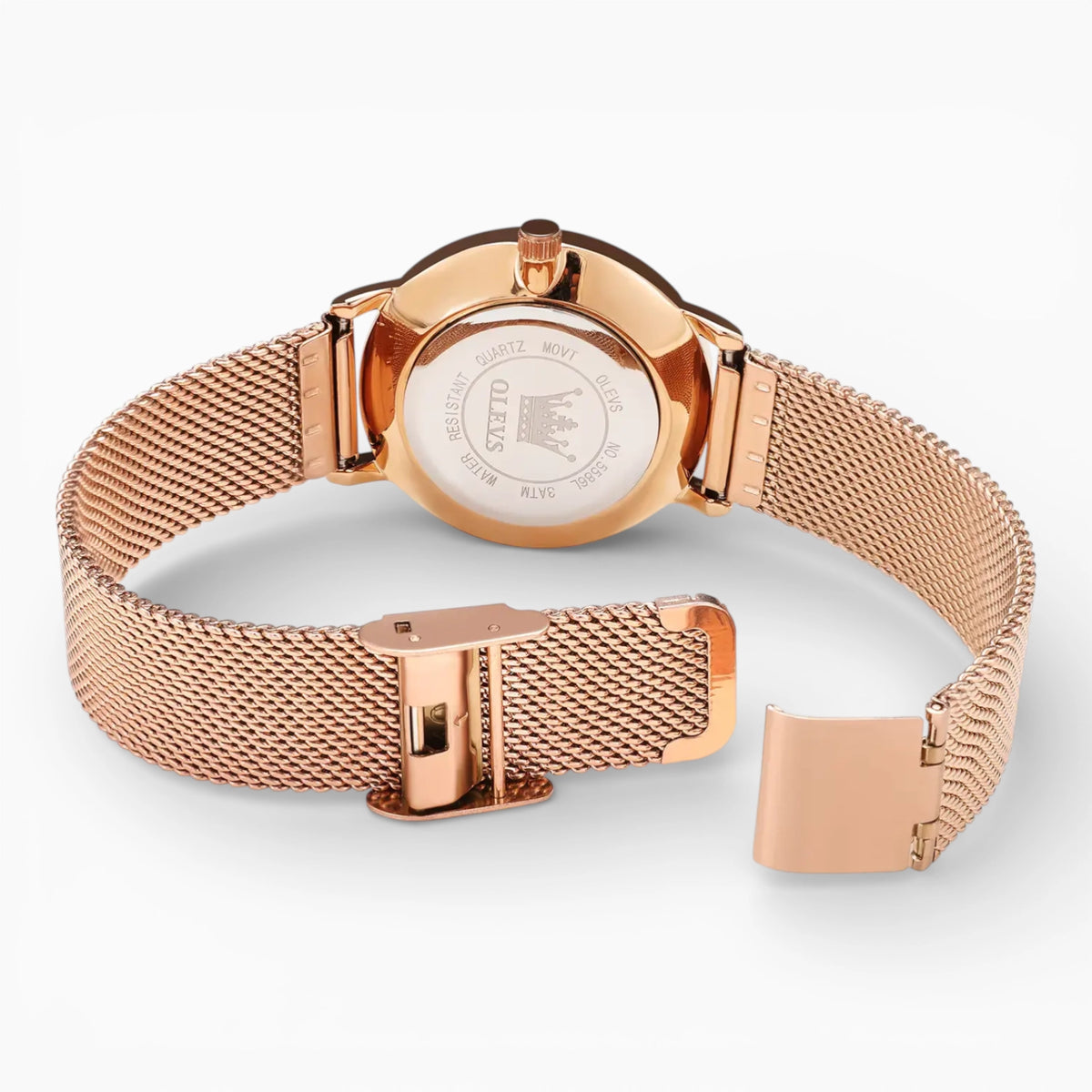 Montre Femme Bracelet Milanais Rose • AURA