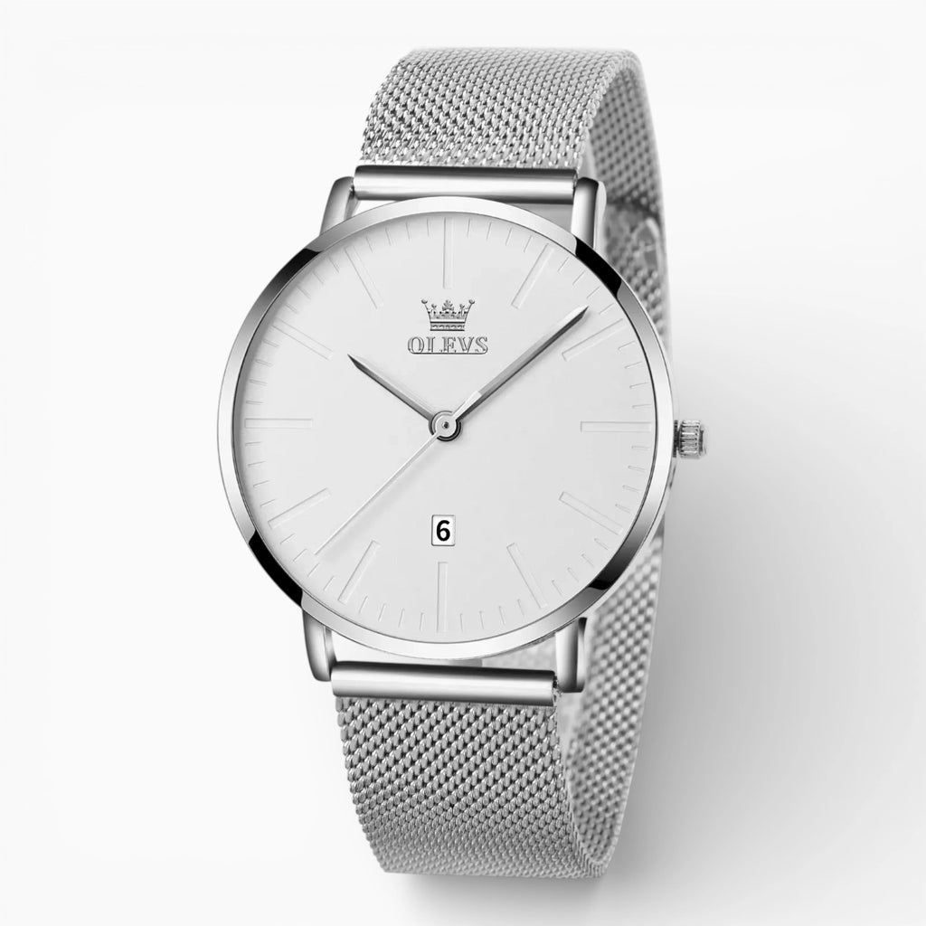 Montre Femme Bracelet Milanais Argent • AURA