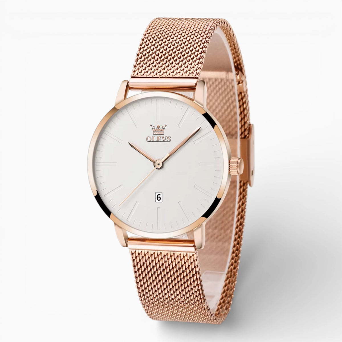 Montre Femme Bracelet Milanais Rose • AURA