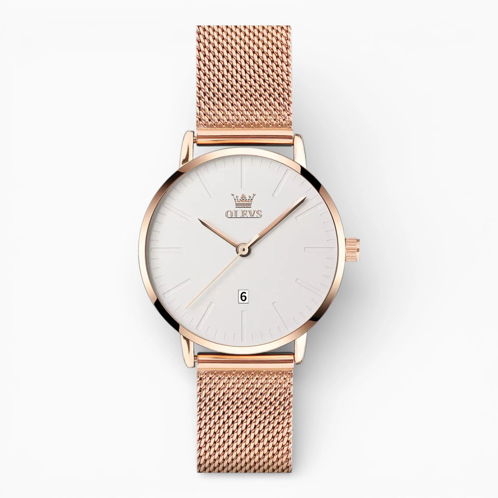Montre Femme Bracelet Milanais Rose • AURA