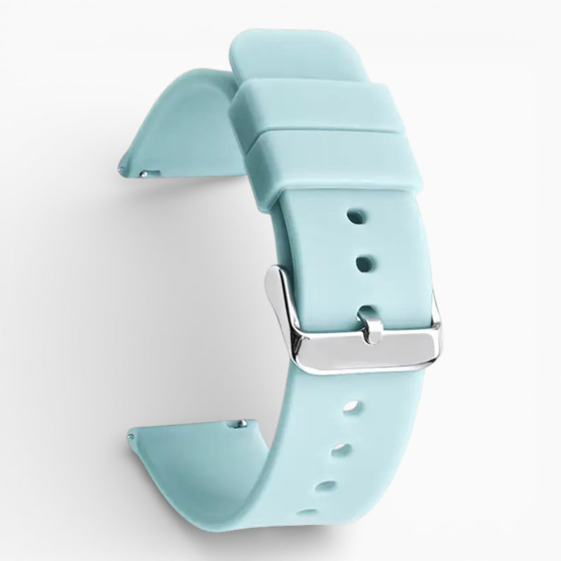 Bracelet montre silicone bleu pastel