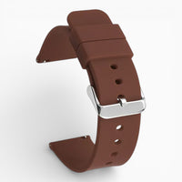 Bracelet montre silicone marron