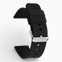 Bracelet montre silicone noir