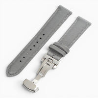 Bracelet montre toile de voile avec fermoir papillon gris