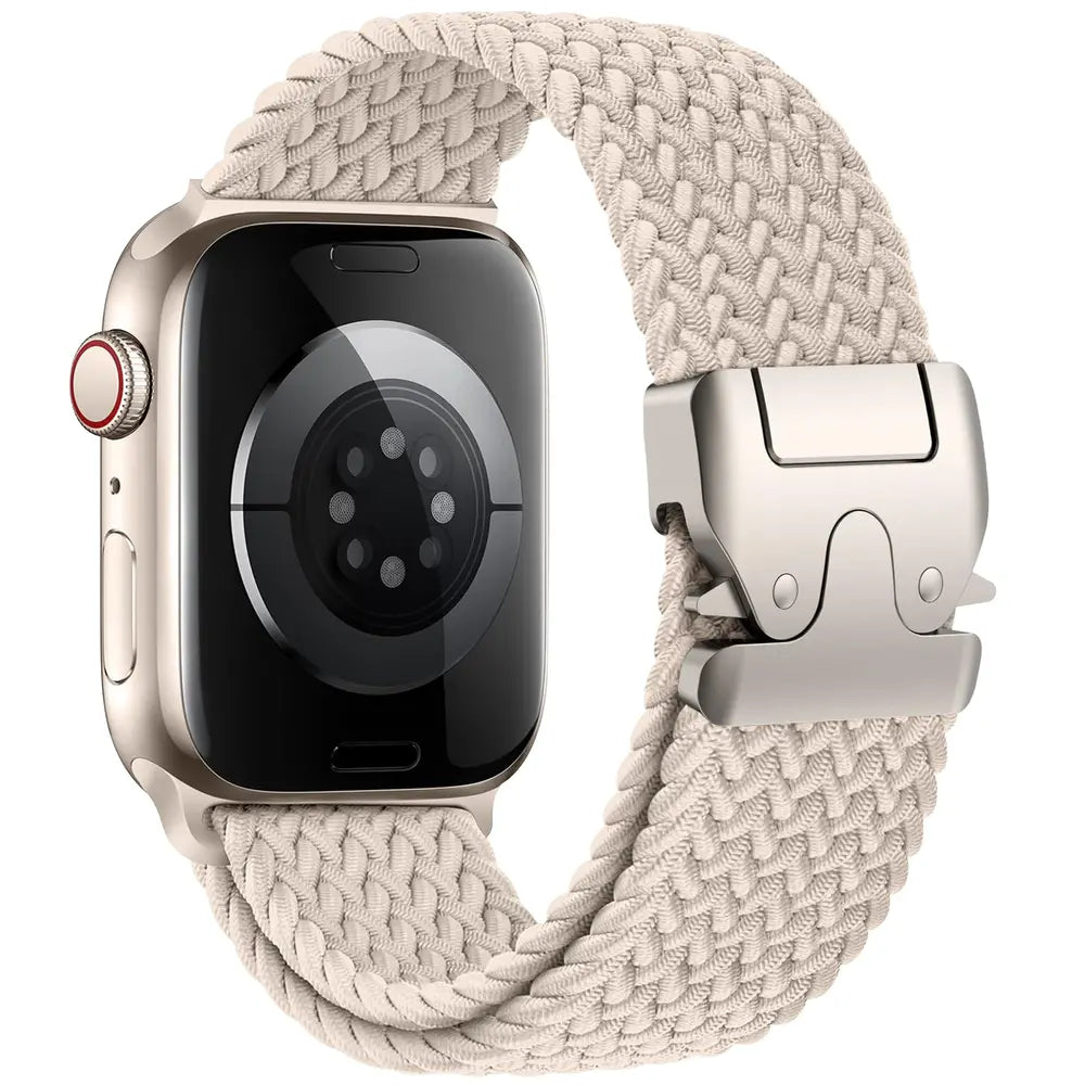 Bracelet tressé Apple Watch beige