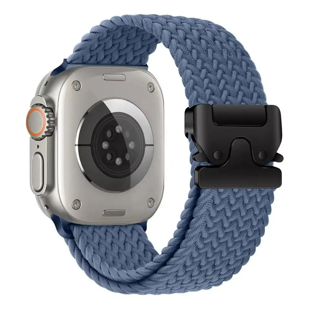 Bracelet tressé Apple Watch bleu