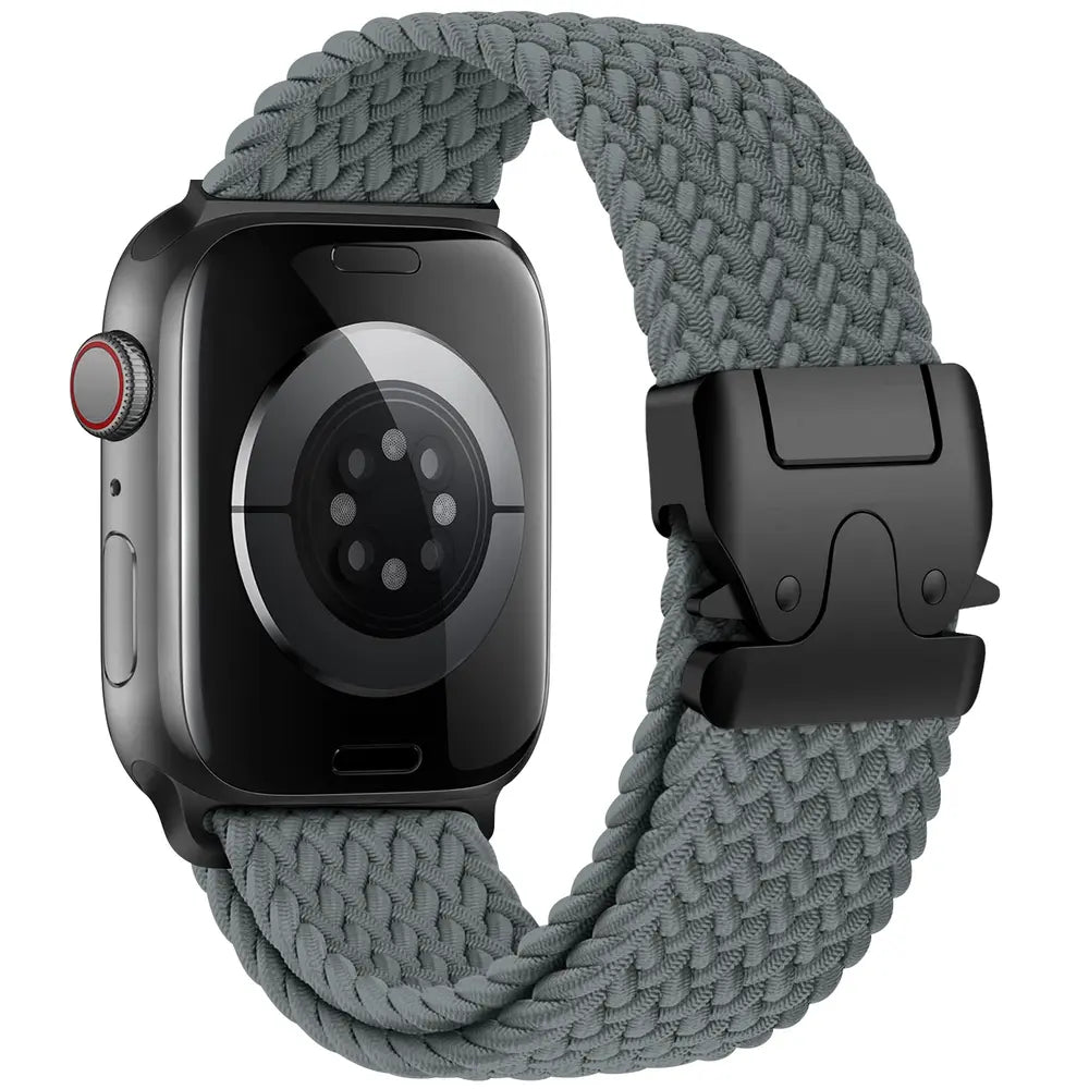 Bracelet tressé Apple Watch gris
