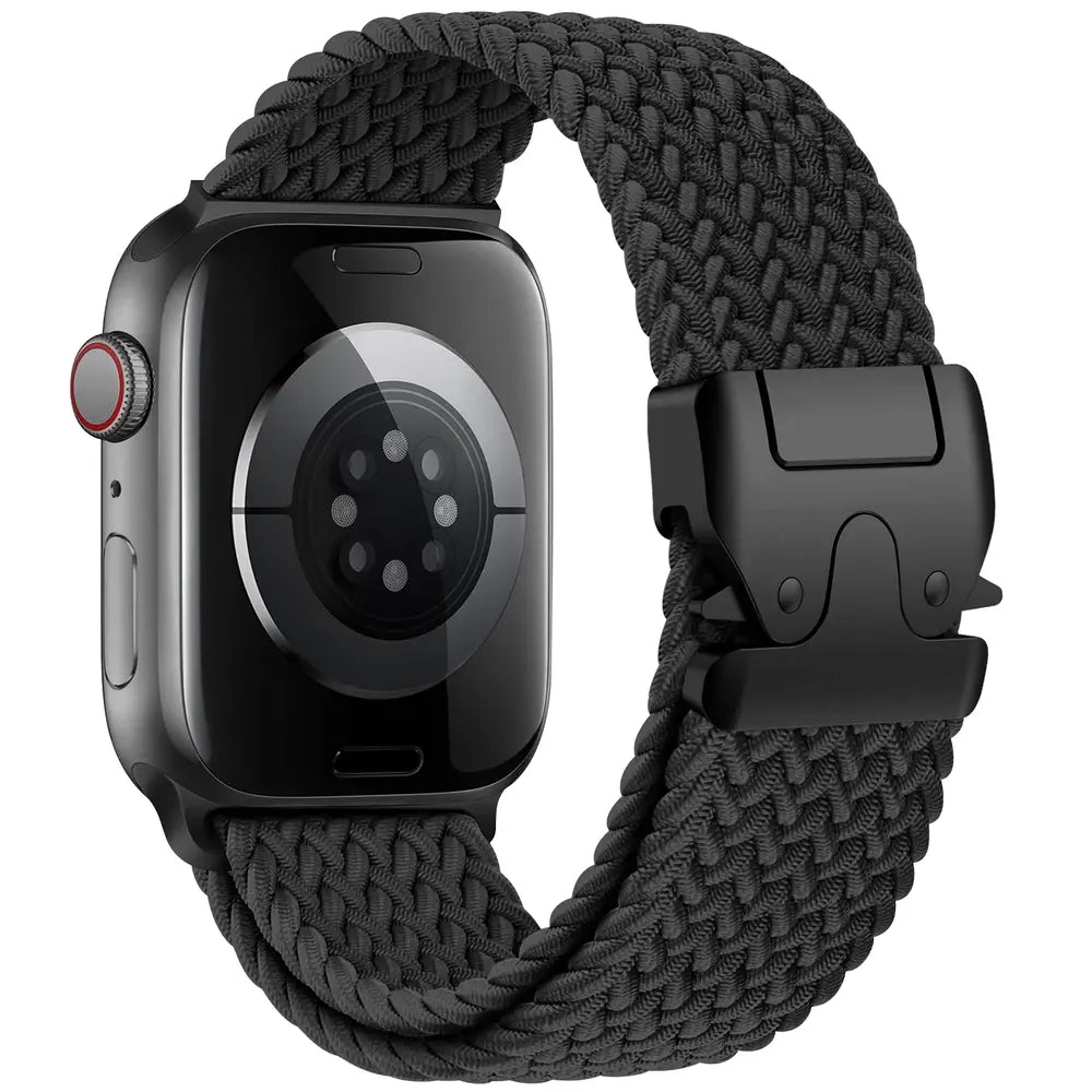 Bracelet tressé Apple Watch noir