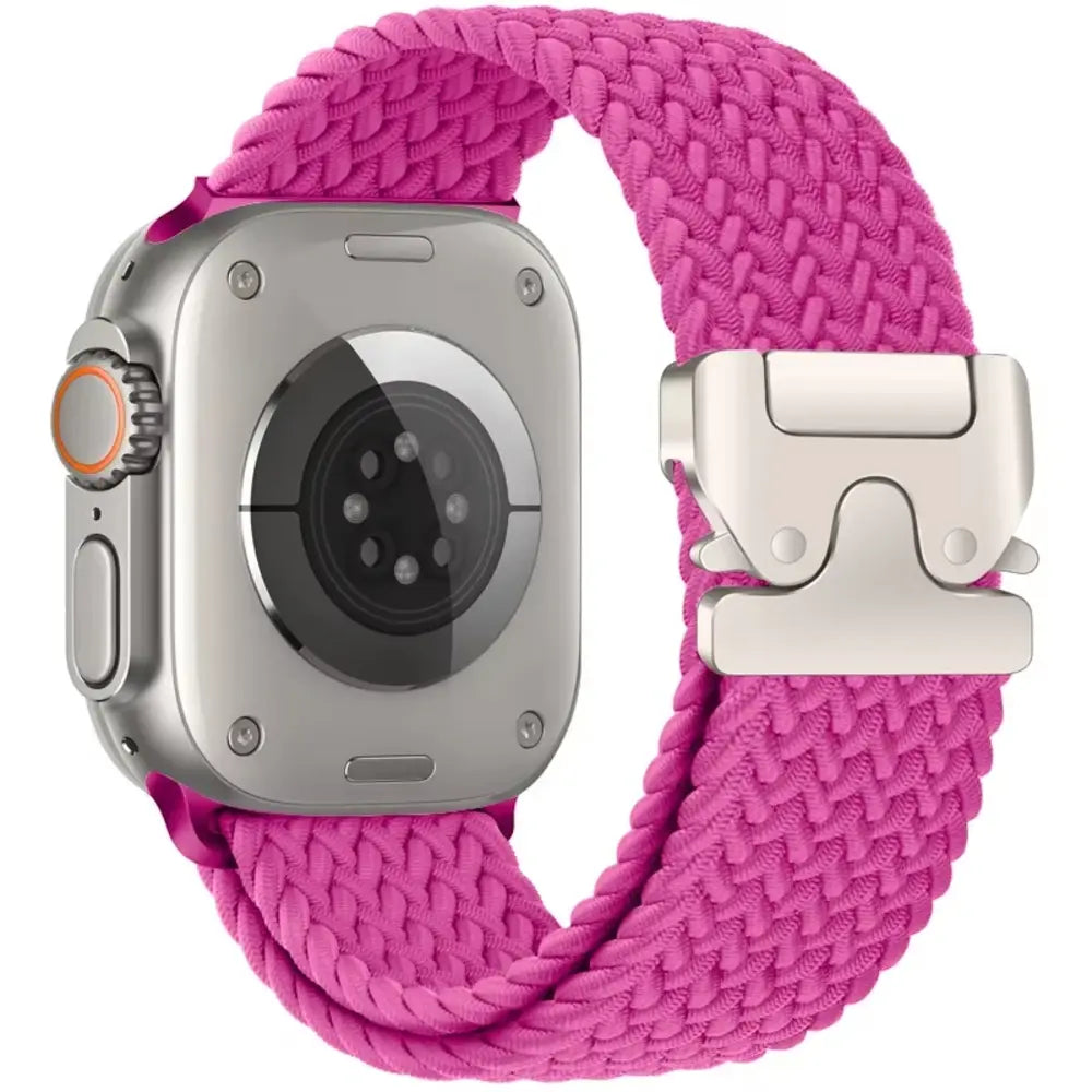 Bracelet tressé Apple Watch rose