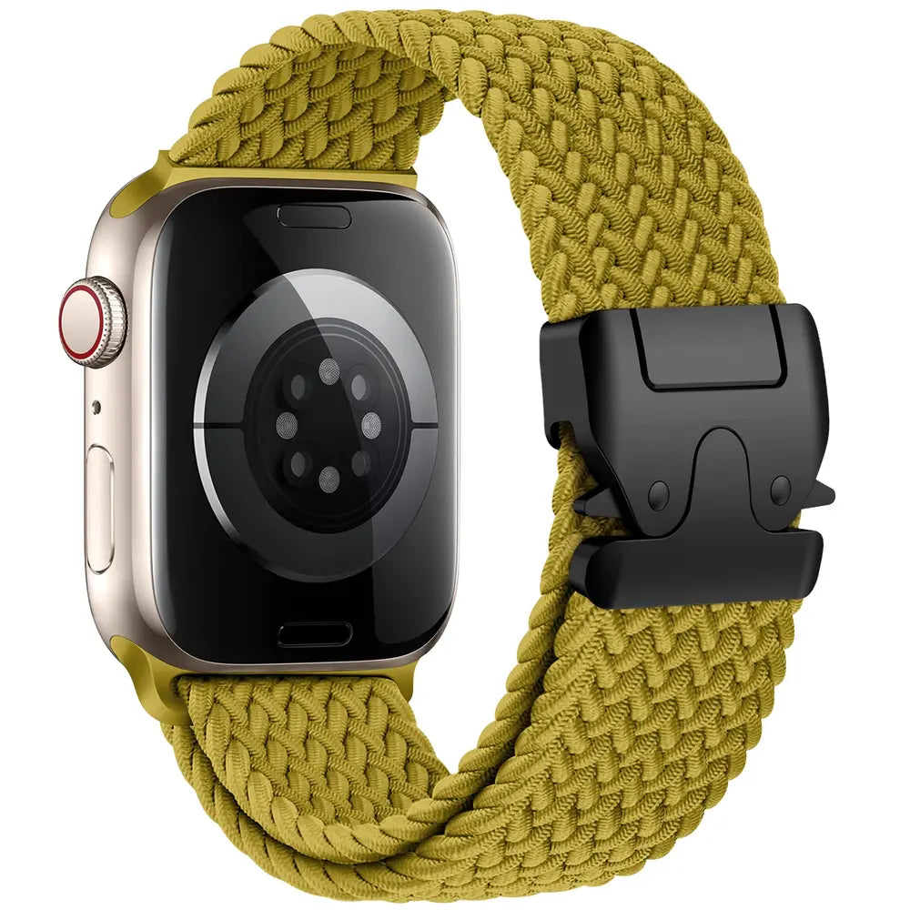 Bracelet tressé Apple Watch vert olive