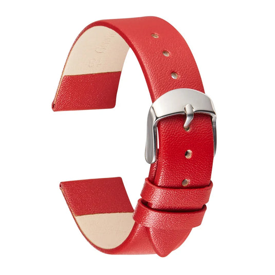 Bracelet montre cuir rouge