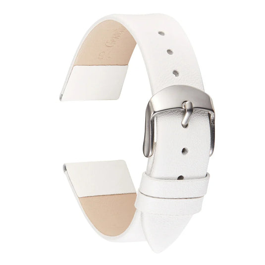 Bracelet montre cuir blanc