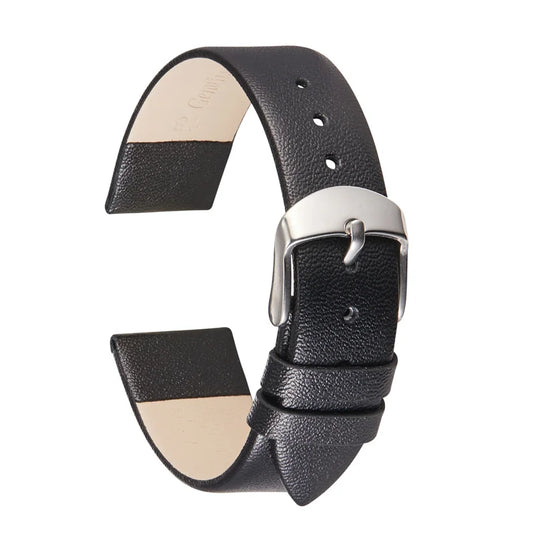 Bracelet montre cuir noir