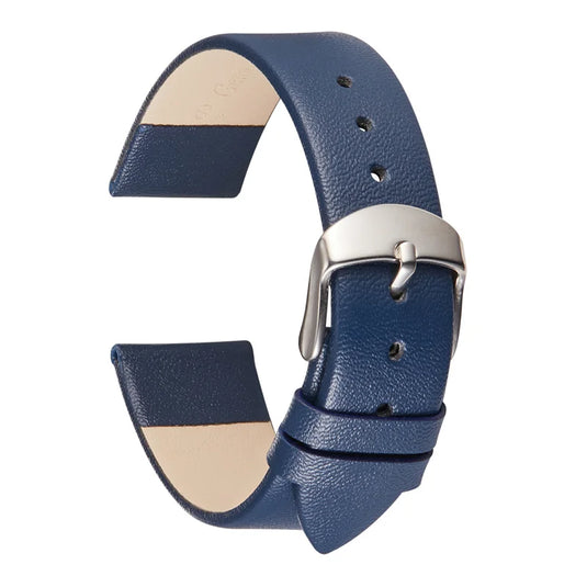 Bracelet montre cuir bleu marine