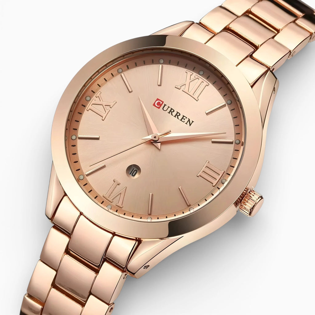 Montre Femme Couleur Or Rose • JADE