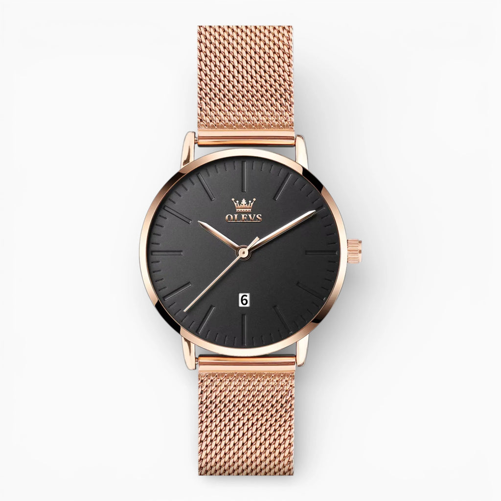 Montre Femme Bracelet Milanais Rose • AURA