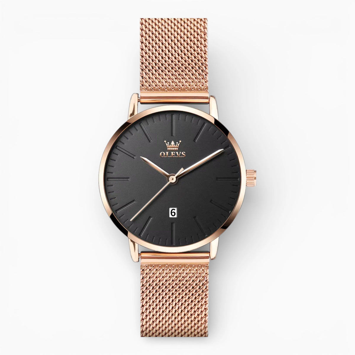 Montre Femme Bracelet Milanais Rose • AURA