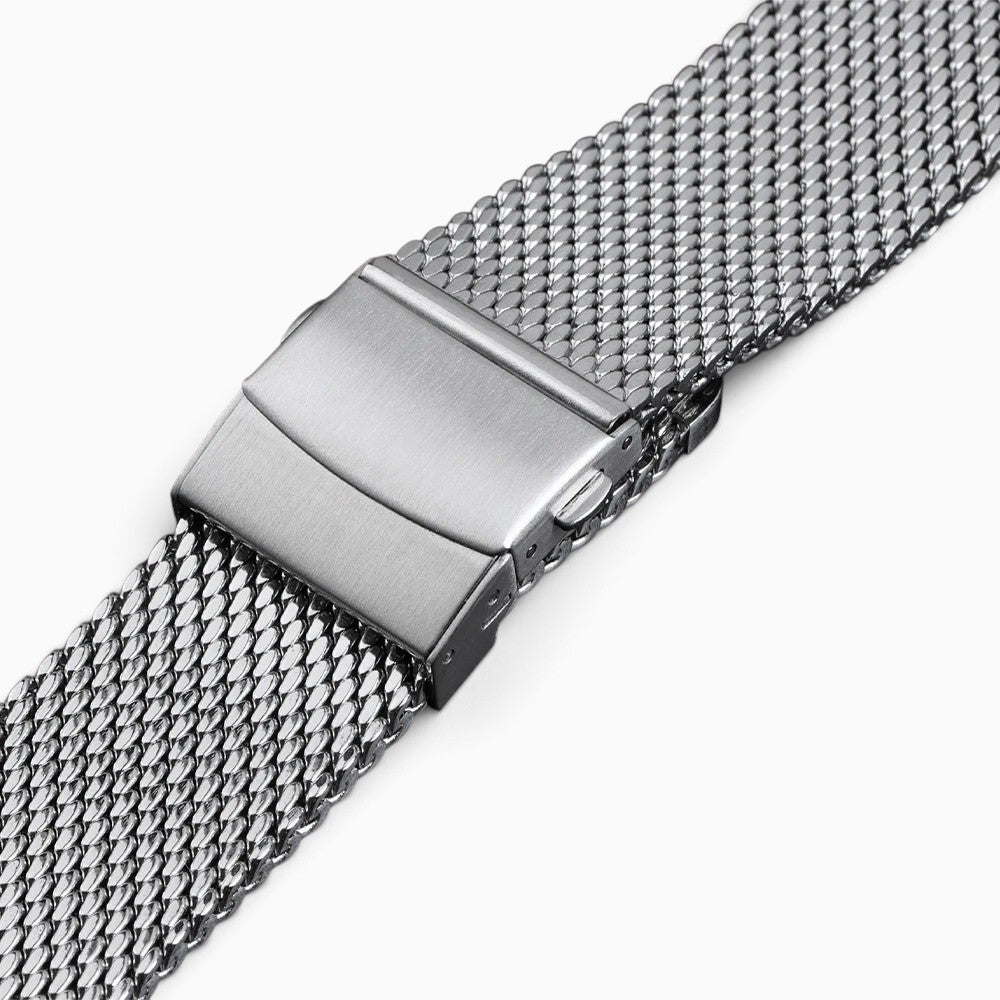 Bracelet Milanais Boucle Déployante argent
