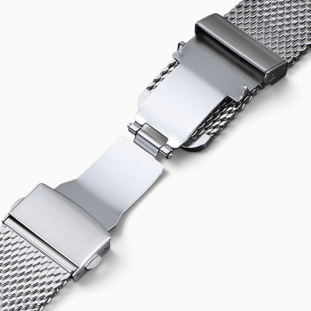 Bracelet Milanais Boucle Déployante argent