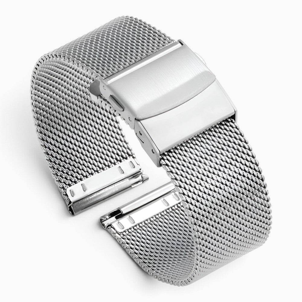 Bracelet Milanais Boucle Déployante argent